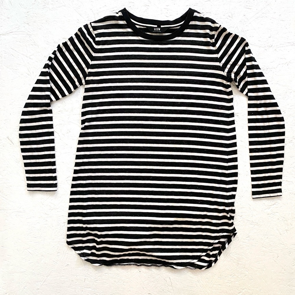 Neuw Black and White Striped Mini Dress